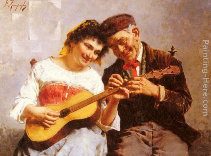 A Private Concert painting - Eugenio Zampighi A Private Concert art painting